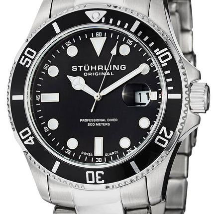 Stuhrling Original Regatta Espora schweiziske kvarts Pro Diver 417.02 Herreur