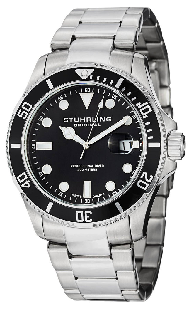 Stuhrling Original Regatta Espora schweiziske kvarts Pro Diver 417.02 Herreur