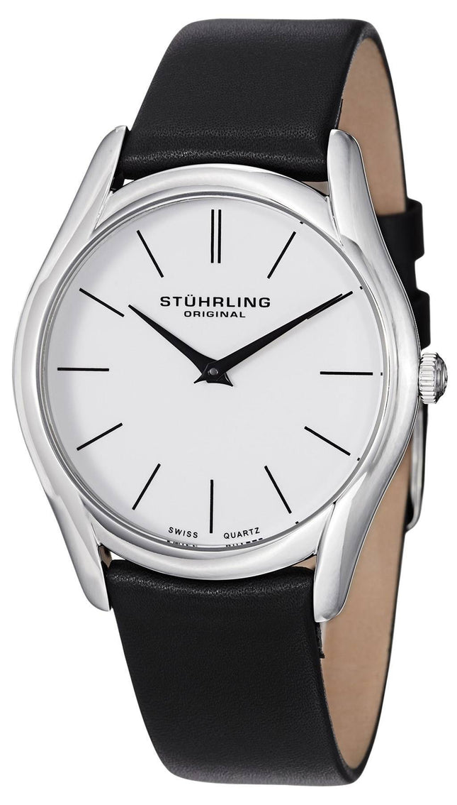 Stuhrling Original klassisk Ascot schweizisk Quartz hvid skive 434.33152 Herreur
