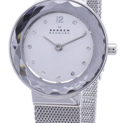 Skagen Leonora kvarts armeringsnet krystaller 456SSS kvinders Watch