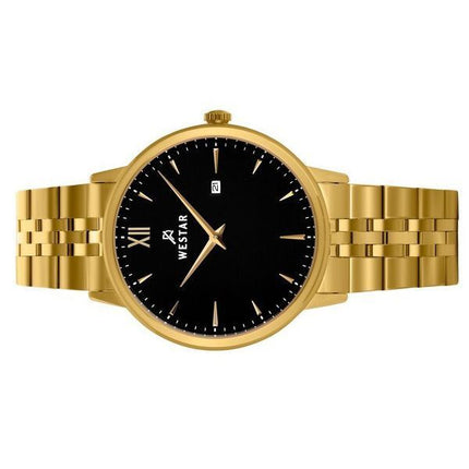 Westar profil rustfrit stål sort skive kvarts 50215GPN103 herreur