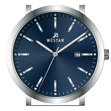 Westar profil læderrem Blue Dial Quartz 50216STN144 herreur