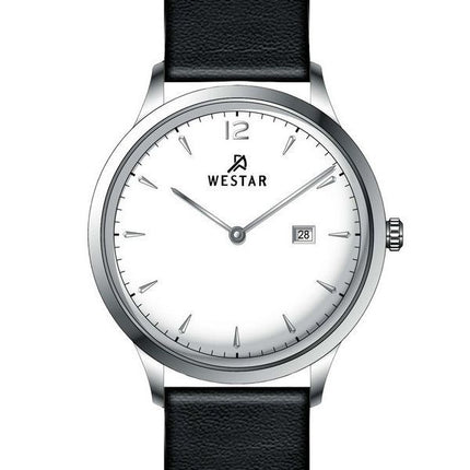 Westar profil læderrem White Dial Quartz 50217STN101 herreur
