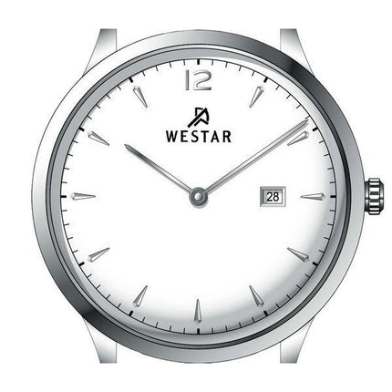 Westar profil læderrem White Dial Quartz 50217STN101 herreur