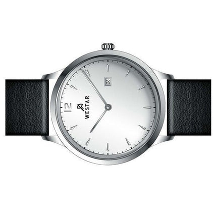 Westar profil læderrem Silver Dial Quartz 50217STN107 herreur