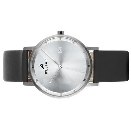 Westar profil læderrem Silver Dial Quartz 50221STN107 herreur