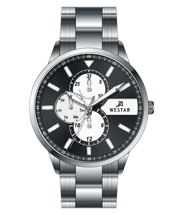 Westar profil rustfrit stål multifunktionskive Quartz 50239STN103 herreur