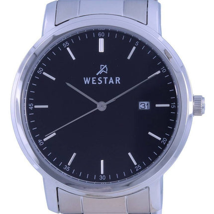 Westar sort skive rustfrit stÃ¥l kvarts 50243 STN 103 dameur