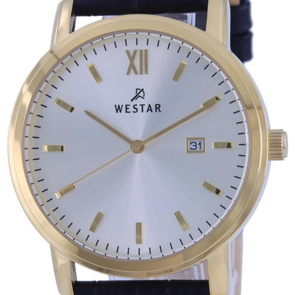 Westar Silver Dial LÃ¦derrem Quartz 50244 GPN 102 herreur