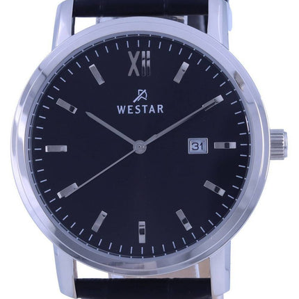 Westar sort skive lÃ¦derrem Quartz 50244 STN 103 herreur