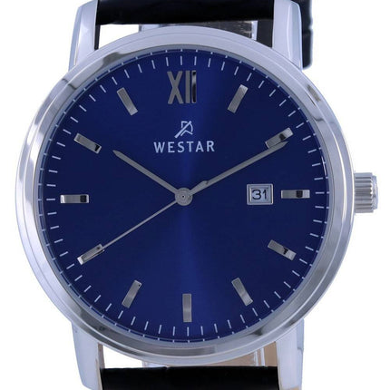 Westar Blue Dial LÃ¦derrem Quartz 50244 STN 104 herreur