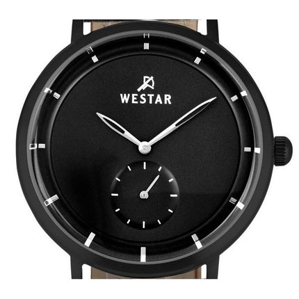 Westar profil læderrem Black Dial Quartz 50246BBN103 herreur