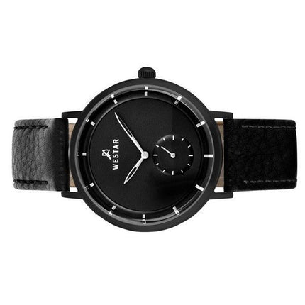 Westar profil læderrem Black Dial Quartz 50246BBN103 herreur
