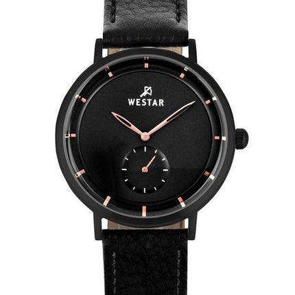 Westar profil læderrem Black Dial Quartz 50246BBN603 herreur
