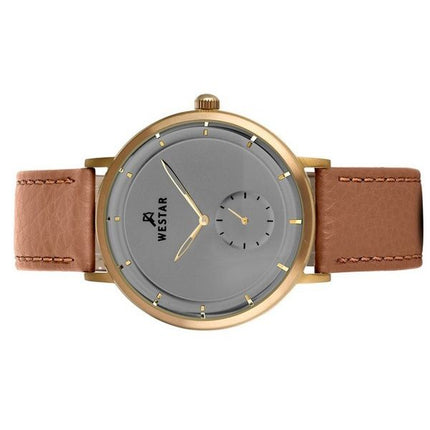 Westar profil læderrem Grå skive Quartz 50246BZZ186 herreur