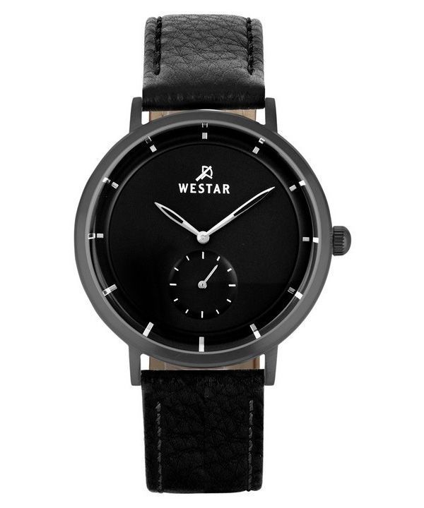 Westar profil læderrem Black Dial Quartz 50246GGN103 herreur