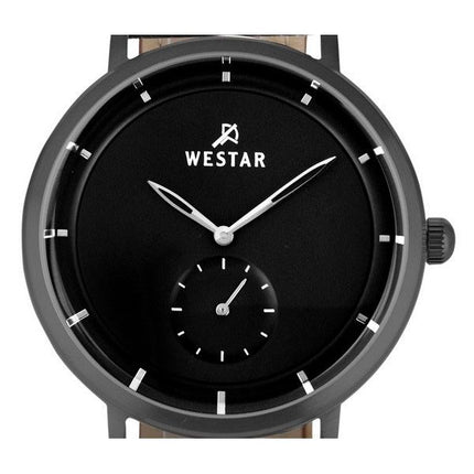 Westar profil læderrem Black Dial Quartz 50246GGN103 herreur