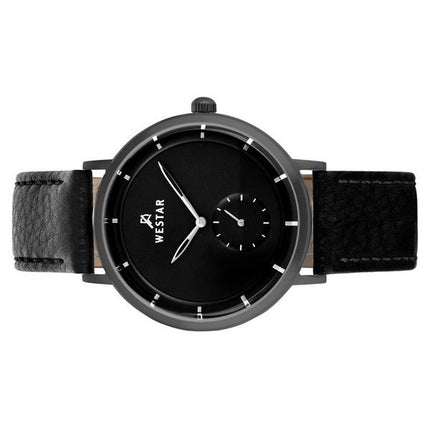Westar profil læderrem Black Dial Quartz 50246GGN103 herreur
