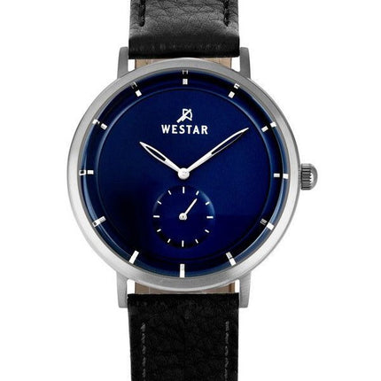Westar profil læderrem Blue Dial Quartz 50246STN104 herreur