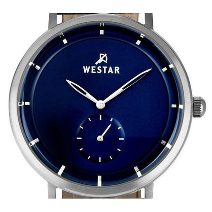 Westar profil læderrem Blue Dial Quartz 50246STN104 herreur