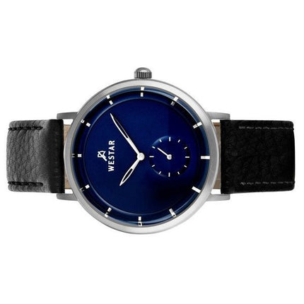 Westar profil læderrem Blue Dial Quartz 50246STN104 herreur