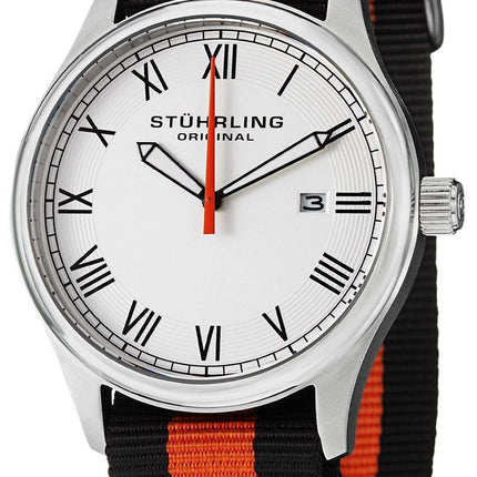 Stuhrling Original Liberty dato Display hvid skive 522.02 Unisex ur