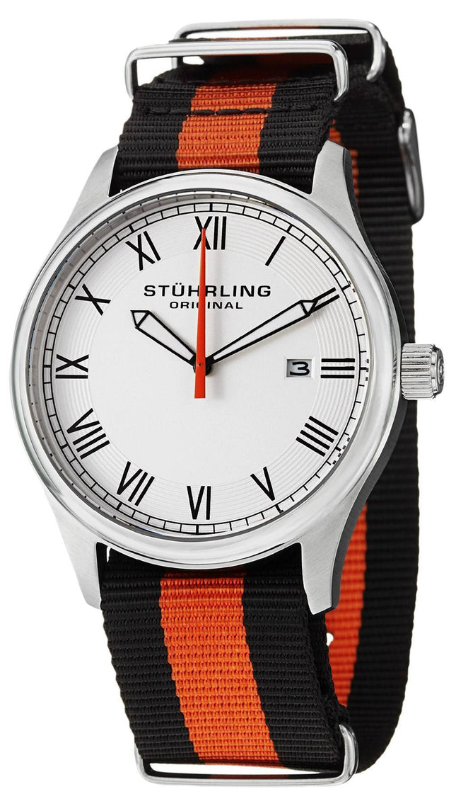 Stuhrling Original Liberty dato Display hvid skive 522.02 Unisex ur