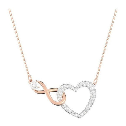 Swarovski Hyperbola Infinity And Heart Mixed Metal Finish Halskæde 5518865 til kvinder