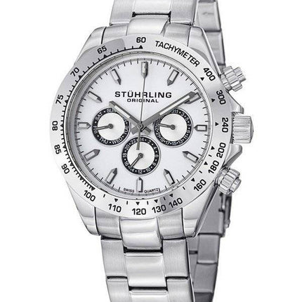Stuhrling Original Raceway schweizisk Quartz Tachymeter skala 564.01 Herreur