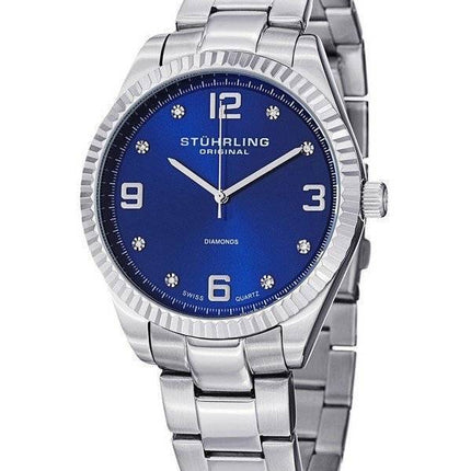 Stuhrling Original Allure diamanter schweizisk Quartz 607G.03 Herreur