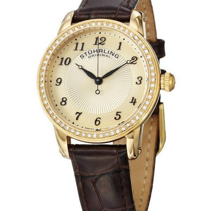Stuhrling Original symfoni Ultra Slim Swarovski krystaller schweizisk Quartz 651.02 kvinders ur