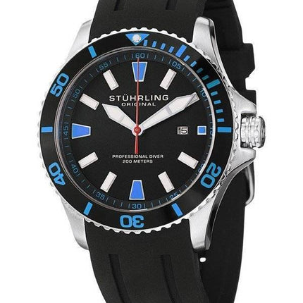 Stuhrling Original Regatta Bracera professionel dykker 200M kvarts 706.02 Herreur