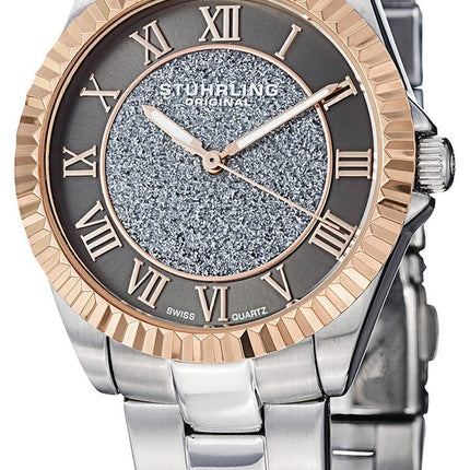 Stuhrling Original Audrey Shimmer schweizisk Quartz Rose Tone 743.04 kvinders ur
