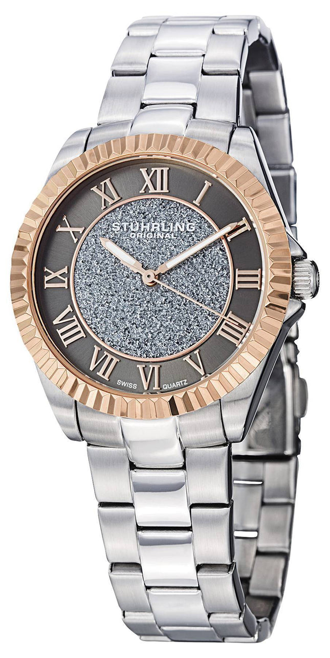 Stuhrling Original Audrey Shimmer schweizisk Quartz Rose Tone 743.04 kvinders ur