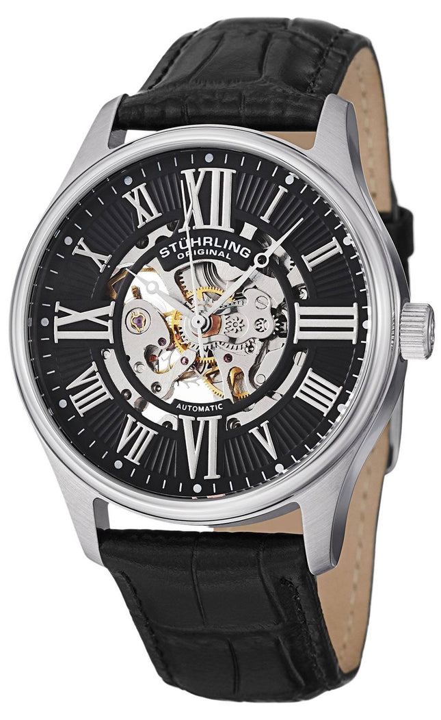 Stuhrling Original Atrium automatisk skelet Dial 747.02 Herreur