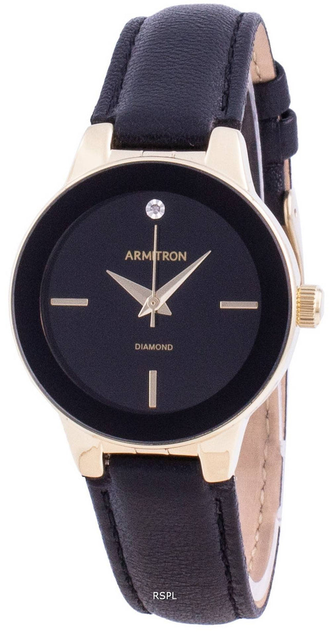 Armitron 755410BKGPBK Quartz Diamond Accents Women&#39,s Watch
