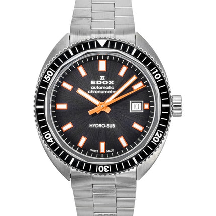 Edox Hydro-Sub rustfrit stål grå urskive automatisk dykkerur 801283NMGINO 300M herreur
