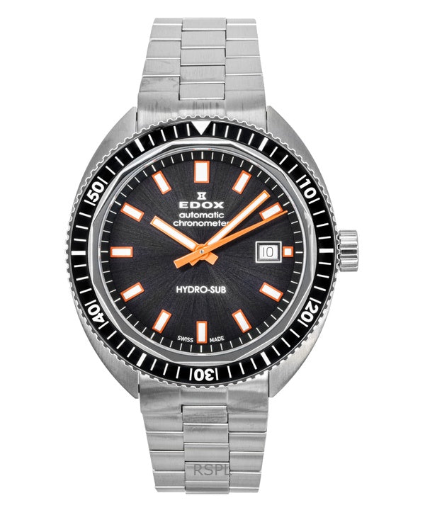 Edox Hydro-Sub rustfrit stål grå urskive automatisk dykkerur 801283NMGINO 300M herreur