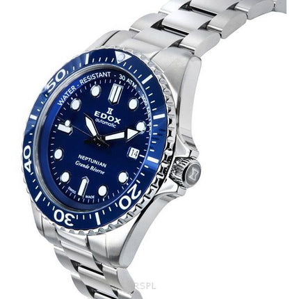Edox Neptunian Grande Reserve Blue Dial Automatic Diver&#39,s 80801 3BUM BUIN 300M herreur