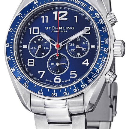 Stuhrling Original oktan schweizisk Quartz multifunktions 814.02 Herreur