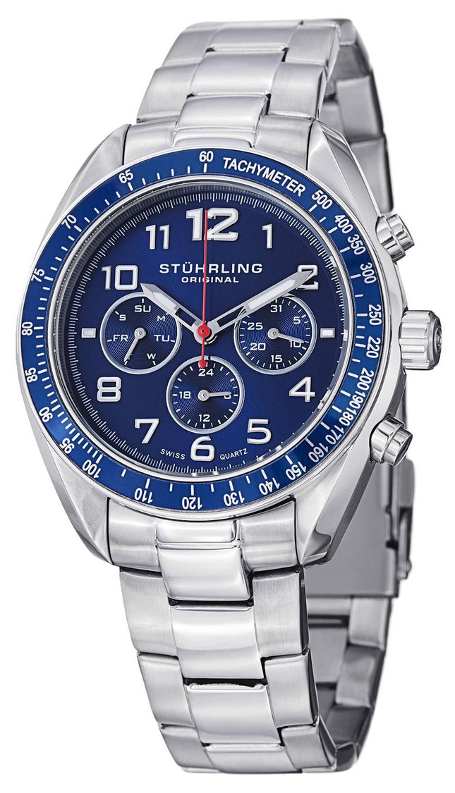 Stuhrling Original oktan schweizisk Quartz multifunktions 814.02 Herreur