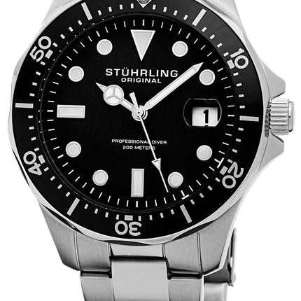 Stuhrling Original Regatta kvarts dykkere 200M 824.01 Herreur