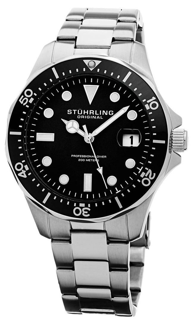 Stuhrling Original Regatta kvarts dykkere 200M 824.01 Herreur