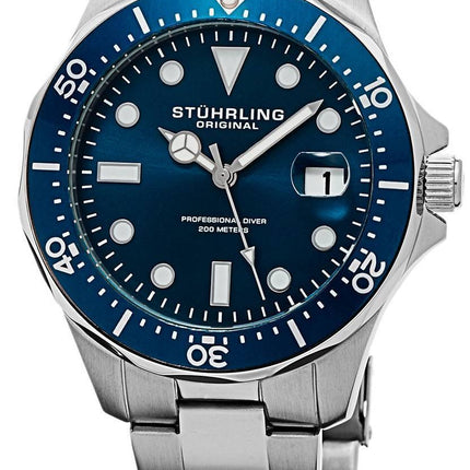 Stuhrling Original Regatta kvarts dykkere 200M 824.02 Herreur