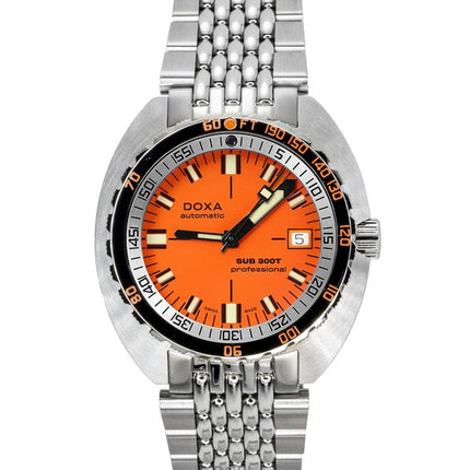 Doxa SUB 300T Aristera Professionel Orange Skive Automatisk Dykkerur 840.10.351.10 1200M Herreur Med Ekstra Rem