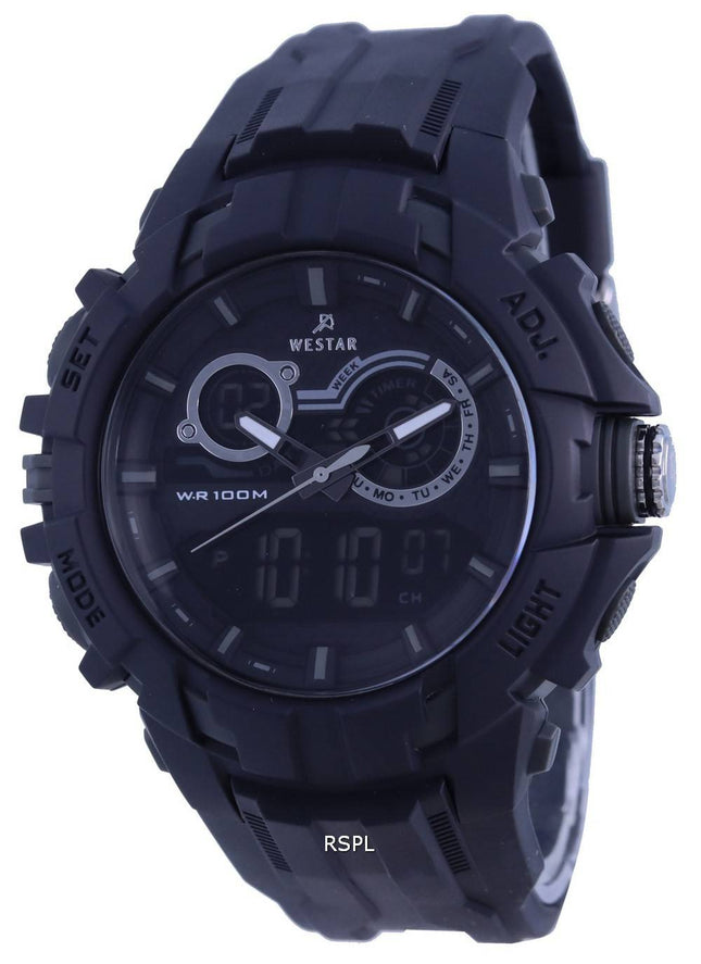 Westar Black Dial Silicon Strap Quartz 85003 PTN 002 100M herreur