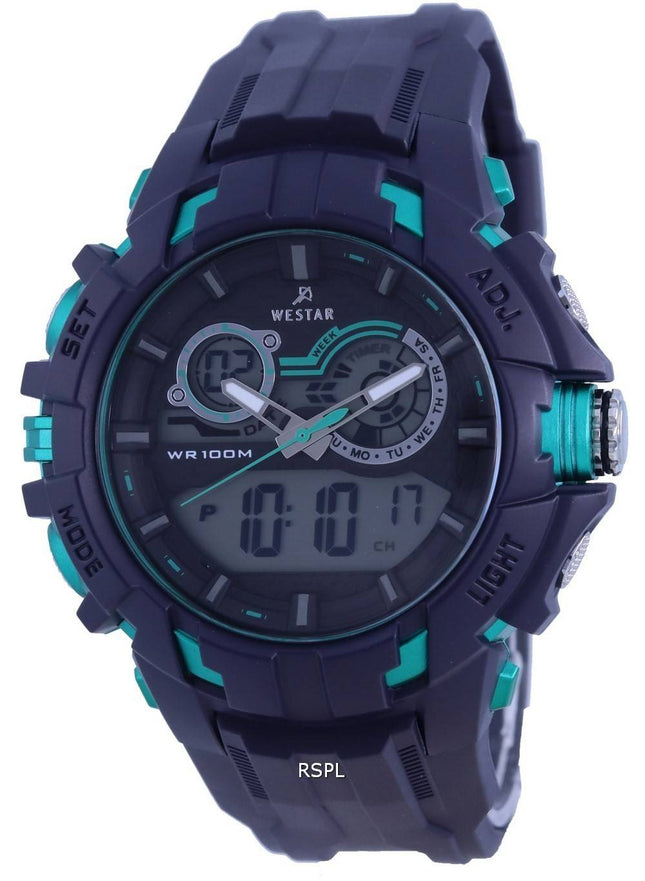 Westar Black Dial Silicon Strap Quartz 85003 PTN 003 100M herreur