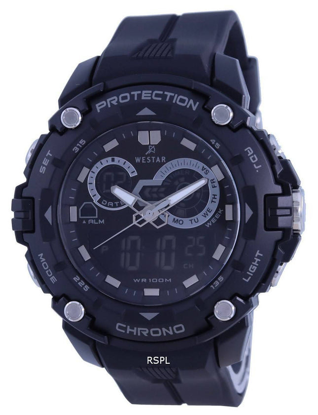 Westar Analog Digital Black Dial Quartz 85009 PTN 001 100M herreur