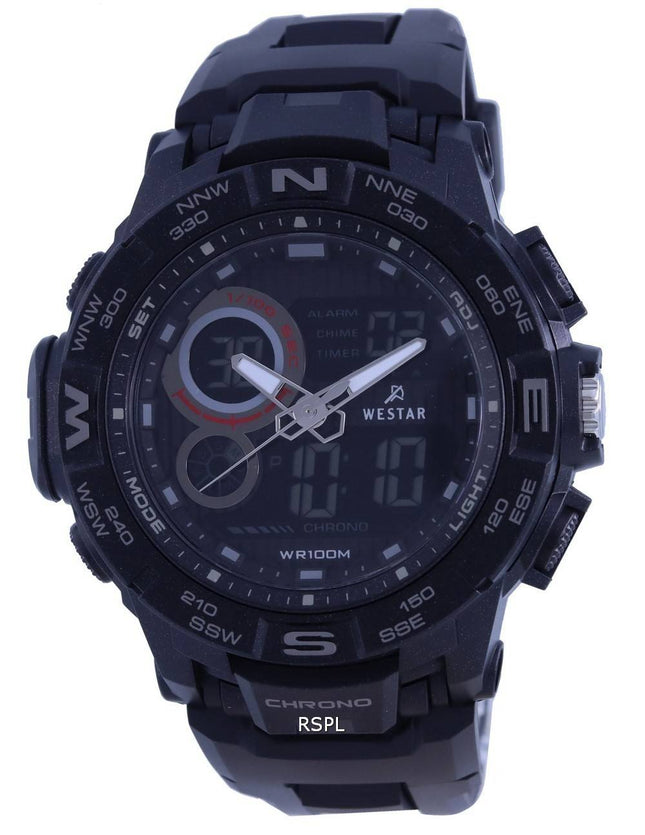 Westar Analog Digital Black Dial Quartz 85010 PTN 001 100M herreur