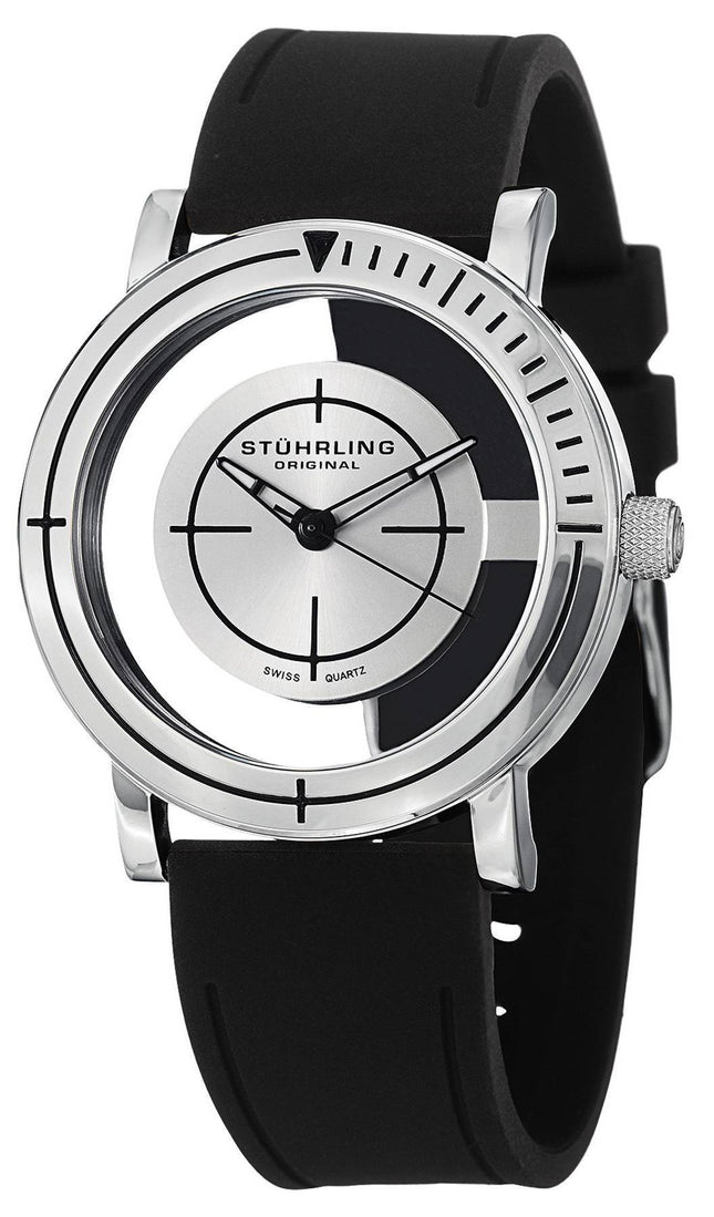 Stuhrling Original fritid Sniper gennemsigtig schweizisk Quartz 879.01 Herreur